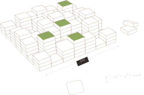 Diffuseur acoustique personnalisé Quadratik — vue de composition
